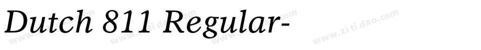 Dutch 811 Regular字体转换